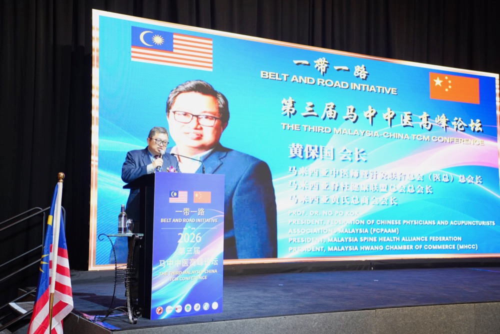 Prof. Dr. Ng Po Kok speaking at the forum podium